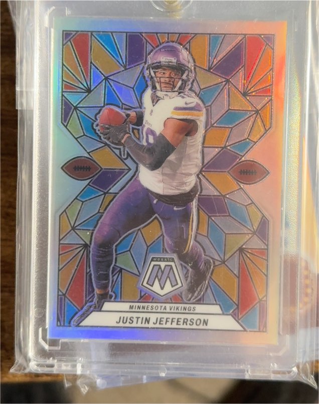 2024 Panini Mosaic Stained Glass #SG-16 Justin Jefferson — front