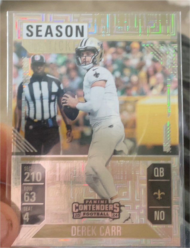 2024 Panini Contenders Season Ticket #72 Derek Carr — front