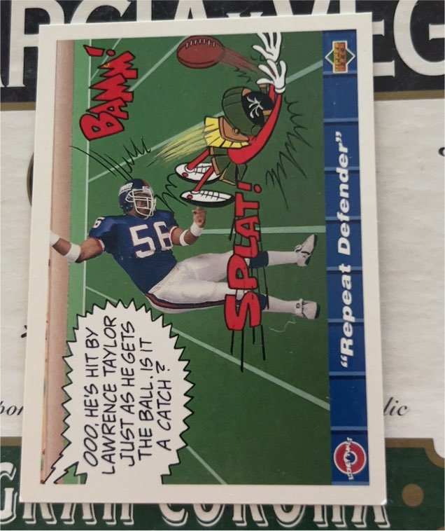 1992 Upper Deck Comic Ball IV #129 Lawrence Taylor Repeat Defender — front