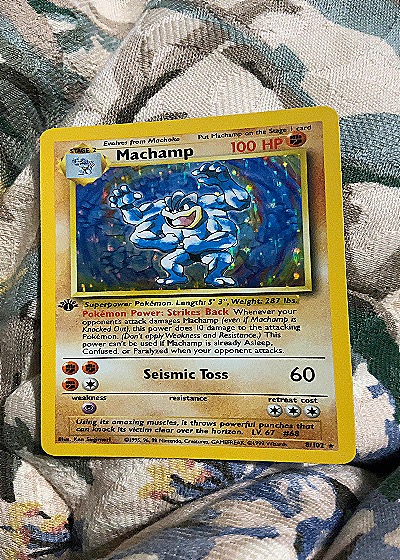 1999 Pokémon Base Set #8 Machamp — front