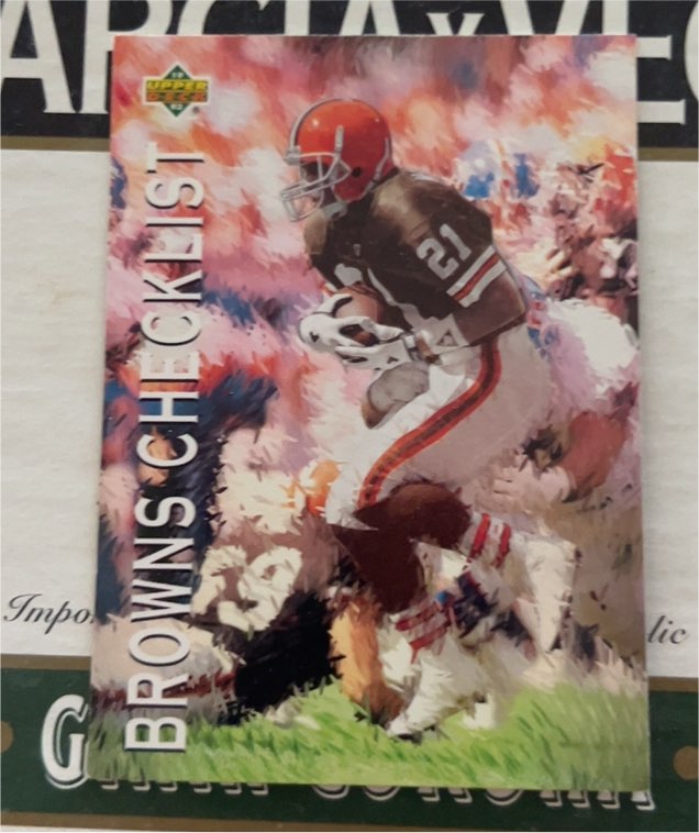 1993 Upper Deck #67 Eric Metcalf Browns Checklist — front