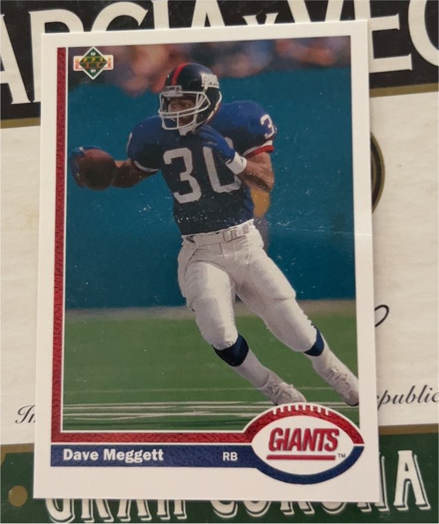 1991 Upper Deck #443 Dave Meggett — front