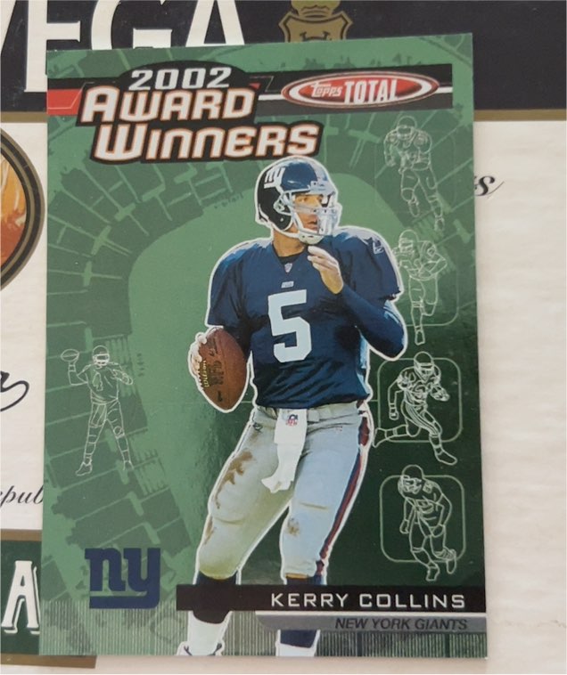 2002 Topps Total Award Winners Kerry Collins — front
