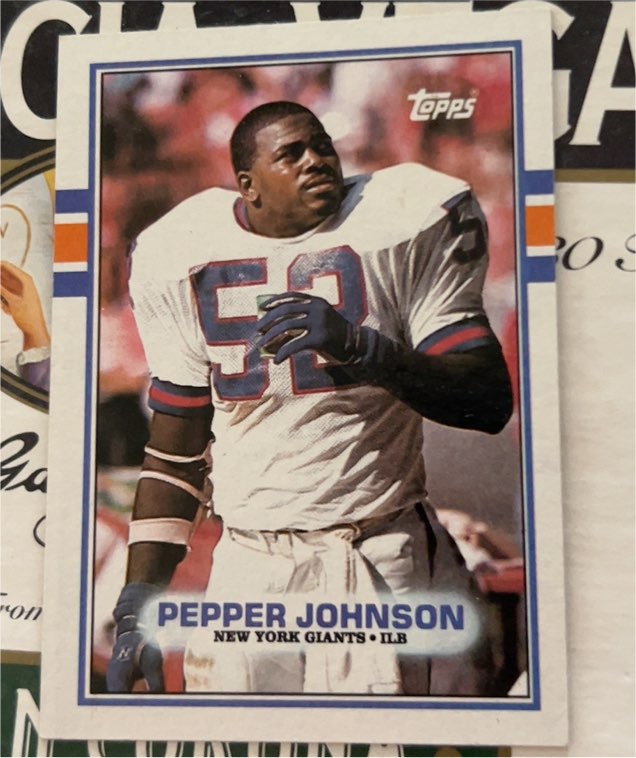 1989 Topps #176 Pepper Johnson — front
