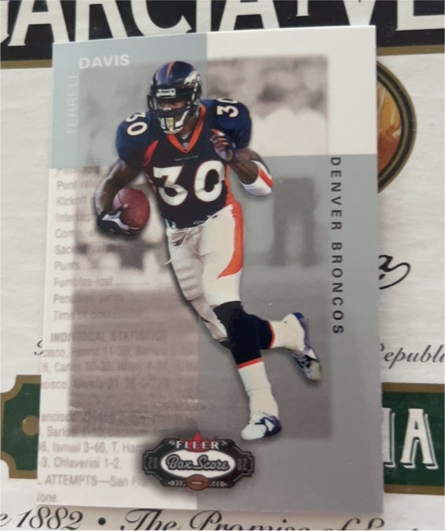 2002 Fleer Box Score #29 Terrell Davis — front