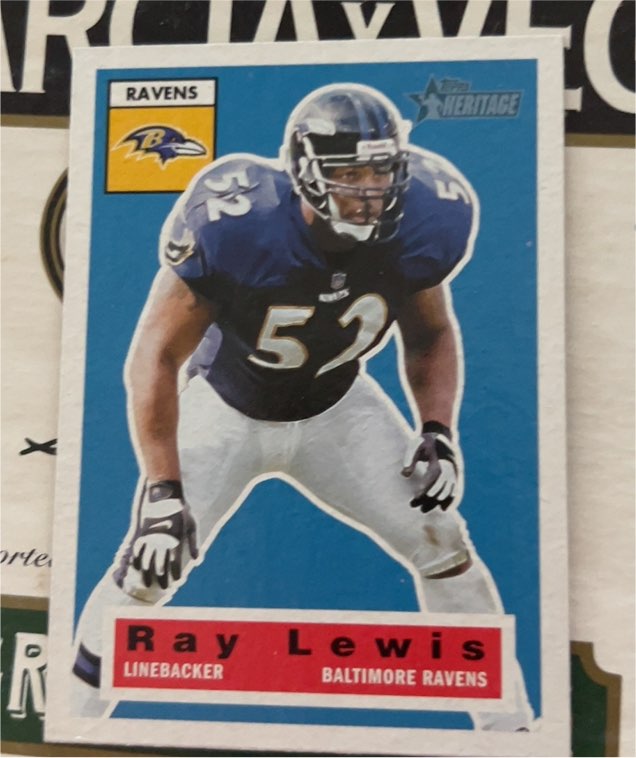 2001 Topps Heritage #1 Ray Lewis — front