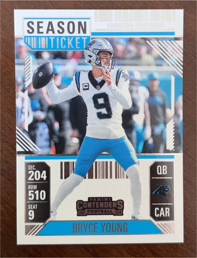 2024 Panini Contenders #14 Bryce Young Season Ticket — front