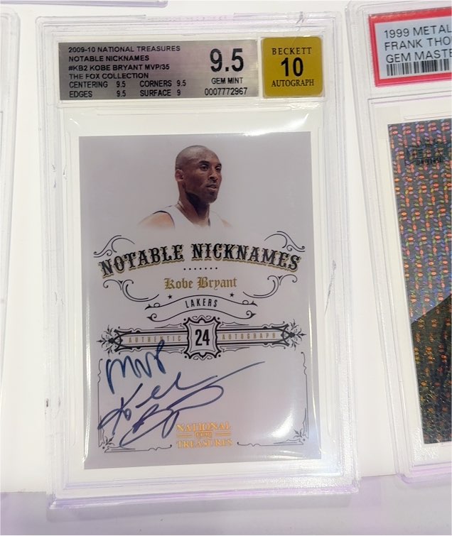 2009-10 National Treasures #KB2 Kobe Bryant Notable Nicknames MVP/35 — front