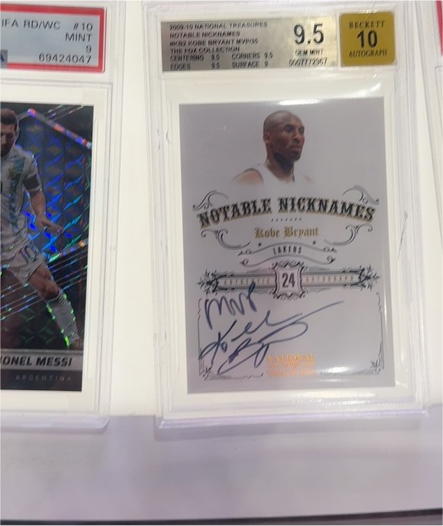 2009-10 National Treasures Notable Nicknames Kobe Bryant — front