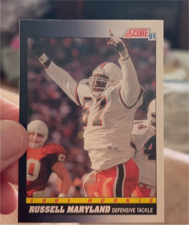 1991 Score #565 Russell Maryland — front