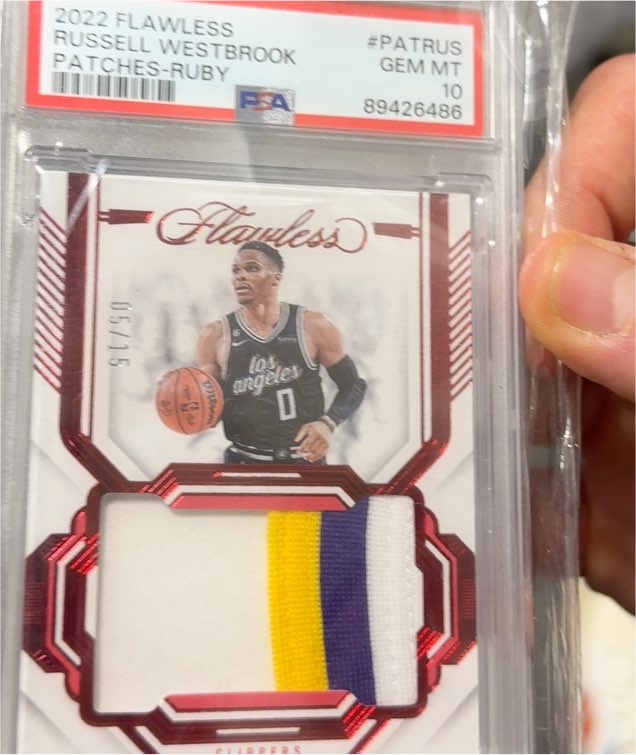 2022 Panini Flawless #PATRUS Russell Westbrook — front