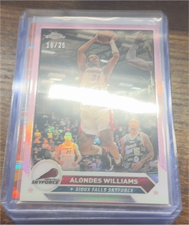 2023 Topps Chrome G League Pink Parallel #16/25 Alondes Williams — front