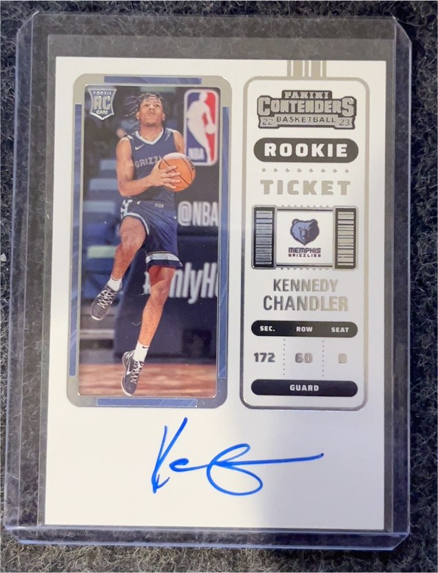 2022-23 Panini Contenders #127 Kennedy Chandler Rookie Ticket — front