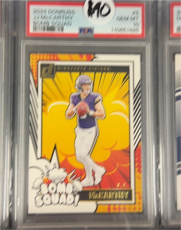 2024 Panini Donruss #5 J.J. McCarthy Bomb Squad Rookie — front