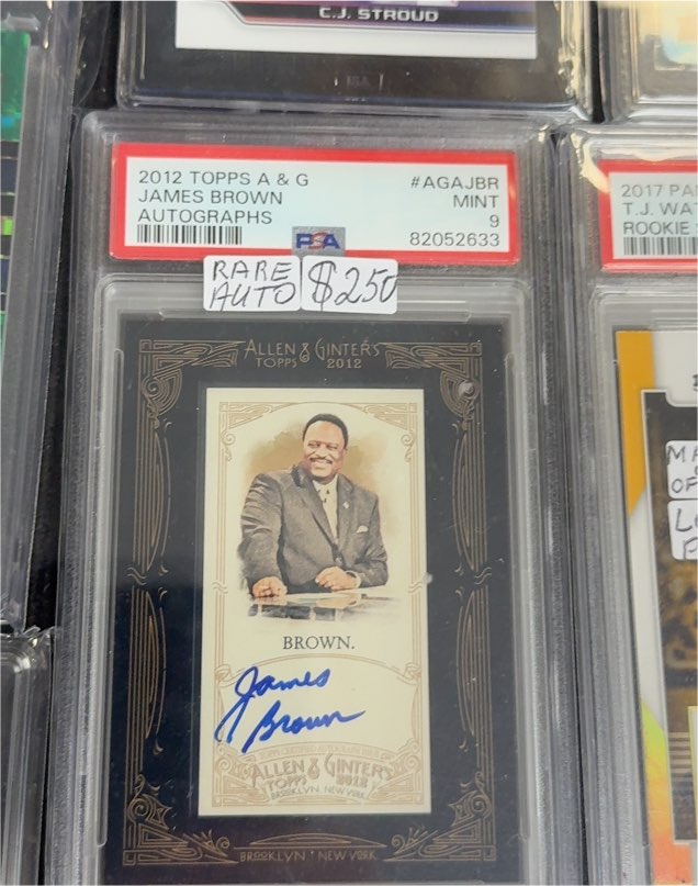2012 Topps Allen & Ginter Mini Framed Autograph #AGA-JBR James Brown — front