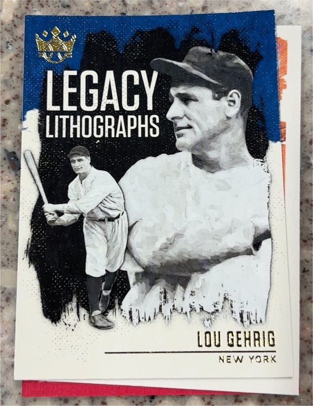2021 Panini Diamond Kings Legacy Lithographs #LL-1 Lou Gehrig — front