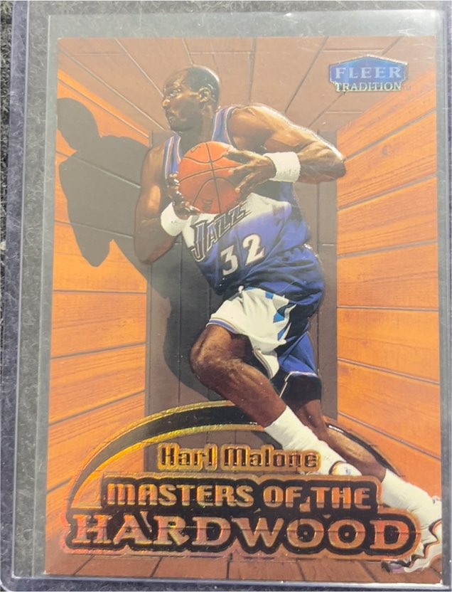 1999-00 Fleer Tradition #9 Karl Malone Masters of the Hardwood — front