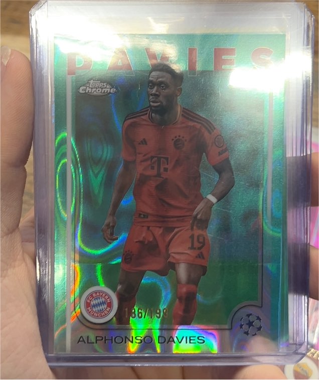 2024-25 Topps Chrome UEFA Club Competitions #96 Alphonso Davies — front