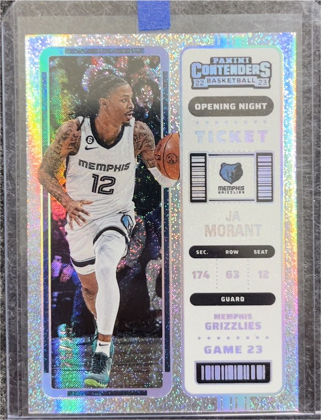 2022-23 Panini Contenders #77 Ja Morant Season Ticket — front
