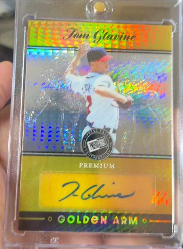 2024 Leaf Press Pass Premium Tom Glavine Golden Arm — front