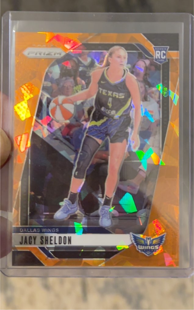 2024 Panini Prizm WNBA #4 Jacy Sheldon Orange Ice Rookie — front