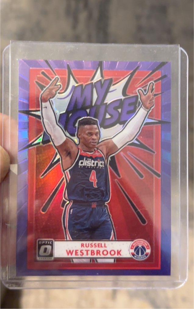 2020-21 Panini Donruss Optic #14 Russell Westbrook My House Purple Prizm — front