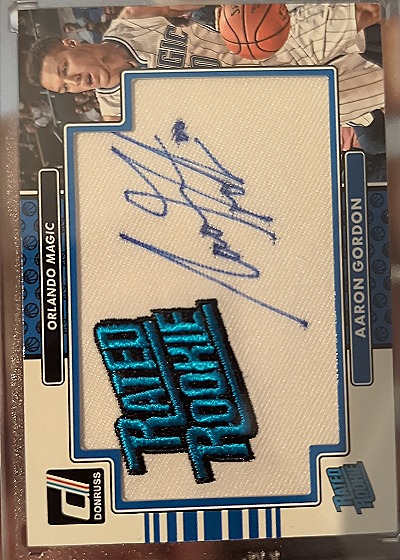 2014-15 Donruss #RR-AG Aaron Gordon Rated Rookie Patch Auto — front