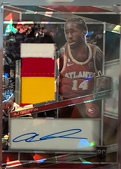 2022-23 Panini Spectra #202 AJ Griffin Rookie Patch Auto — front