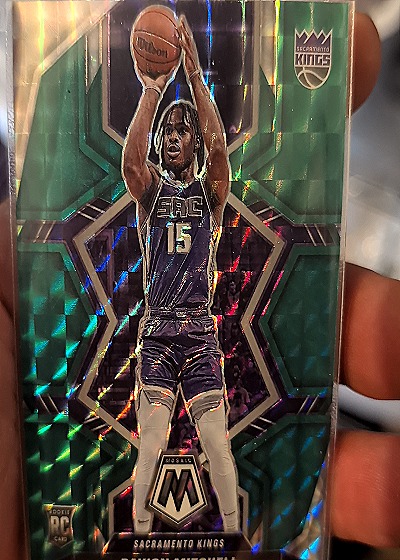 2023-24 Panini Mosaic De'Aaron Fox Green Mosaic — front