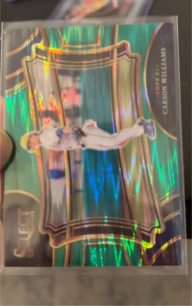 2024 Panini Select #97 Carson Williams Diamond Level Base Card Rays — front