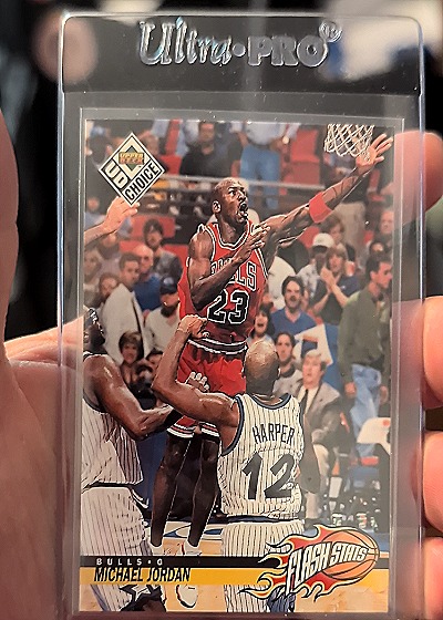1998 Upper Deck Choice #185 Michael Jordan Flash Stats — front