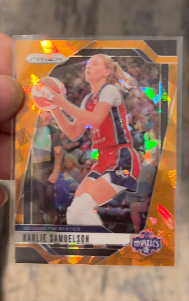 2024 Panini Prizm WNBA #82 Karlie Samuelson Ice Orange Prizms — front