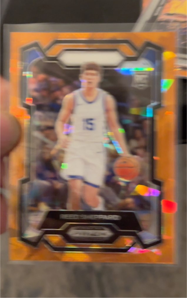 2024 Panini Prizm Draft Picks #21 Reed Sheppard Orange Ice Prizm (RC) — front