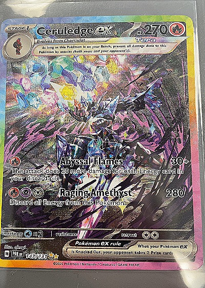 2025 Pokémon Prismatic Evolutions #147 Ceruledge ex — front