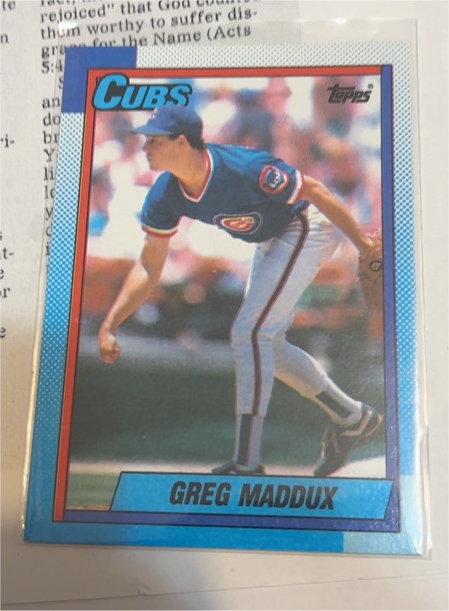 1990 Topps #715 Greg Maddux — front