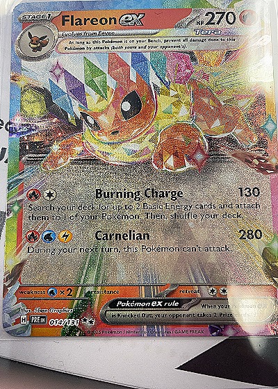 2021 Pokémon Prismatic Evolutions #014 Flareon ex — front