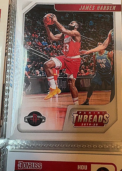 2019-20 Panini Chronicles Threads #83 James Harden — front