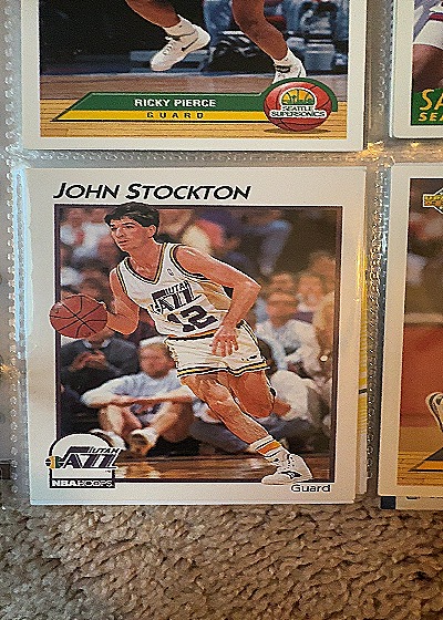 1991-92 NBA Hoops #45 John Stockton — front