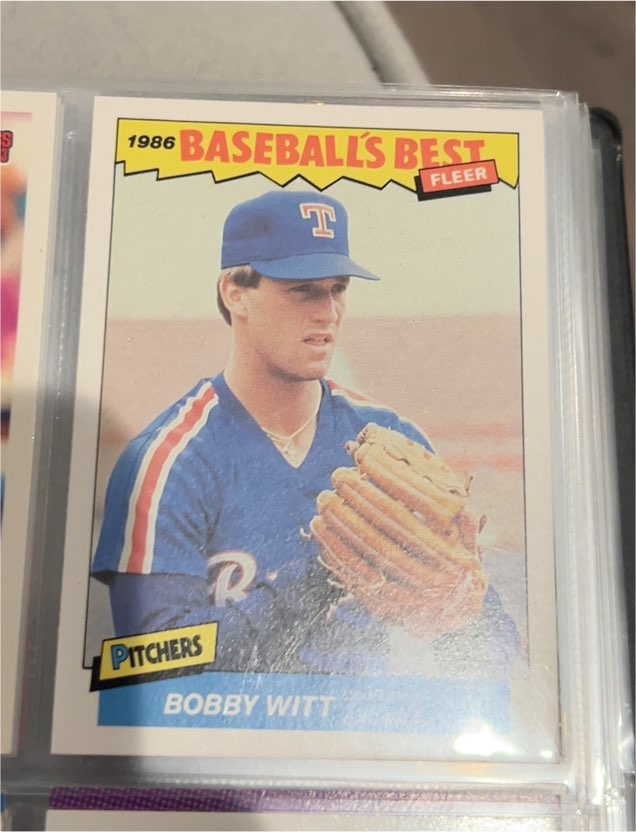 1986 Fleer Baseball's Best #42 Bobby Witt — front