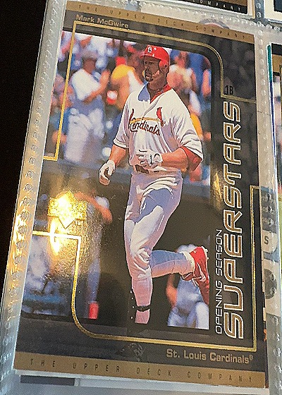1995 Upper Deck Opening Season Superstars #4B Mark McGwire — front