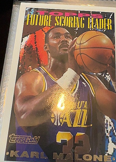 1993-94 Topps #389 Karl Malone Future Scoring Leader — front