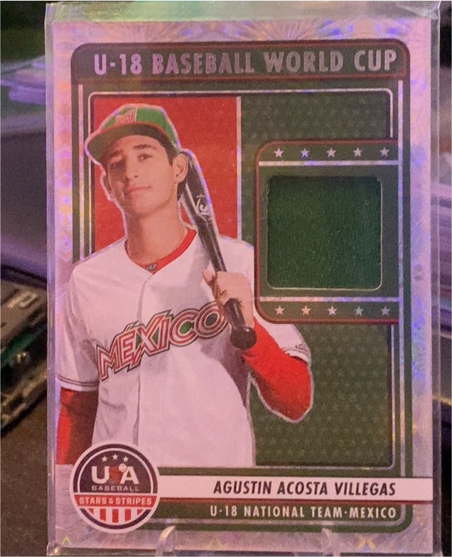 2023 Panini USA Baseball Stars & Stripes U-18 Baseball World Cup Agustin Acosta Villegas — front