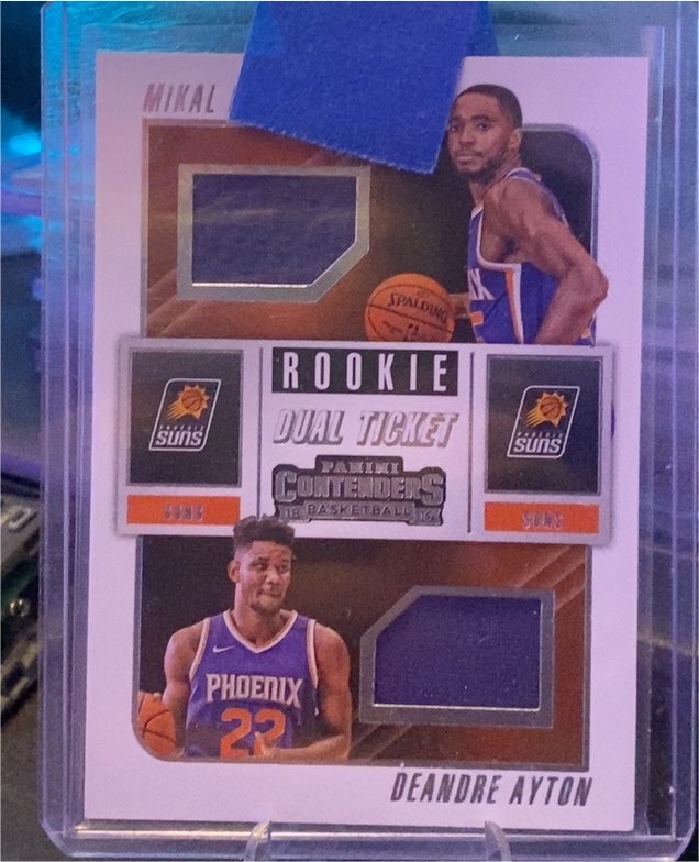 2018-19 Panini Contenders Dual Rookie Jersey DeAndre Ayton/Mikal Bridges — front