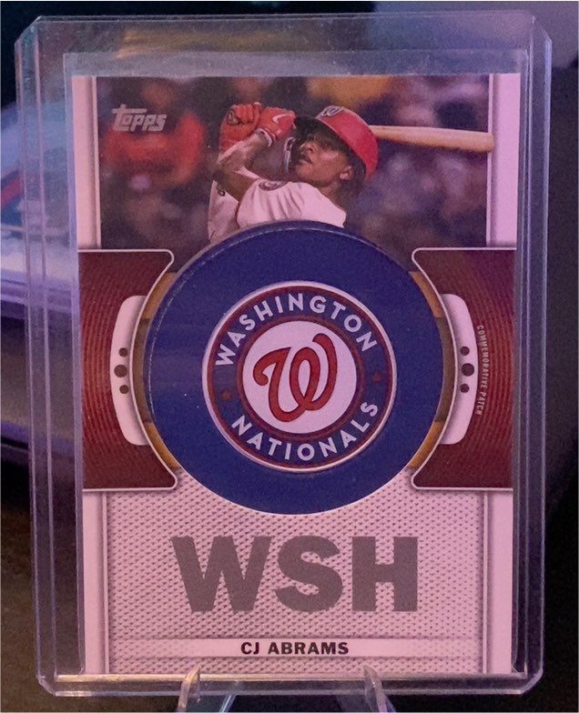 2023 Topps Series 1 Commemorative Team Logo Patch #TLP-CJA CJ Abrams — front