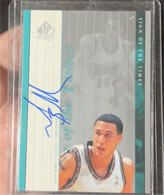 1999-00 SP Authentic Sign of the Times #MB Mike Bibby — front