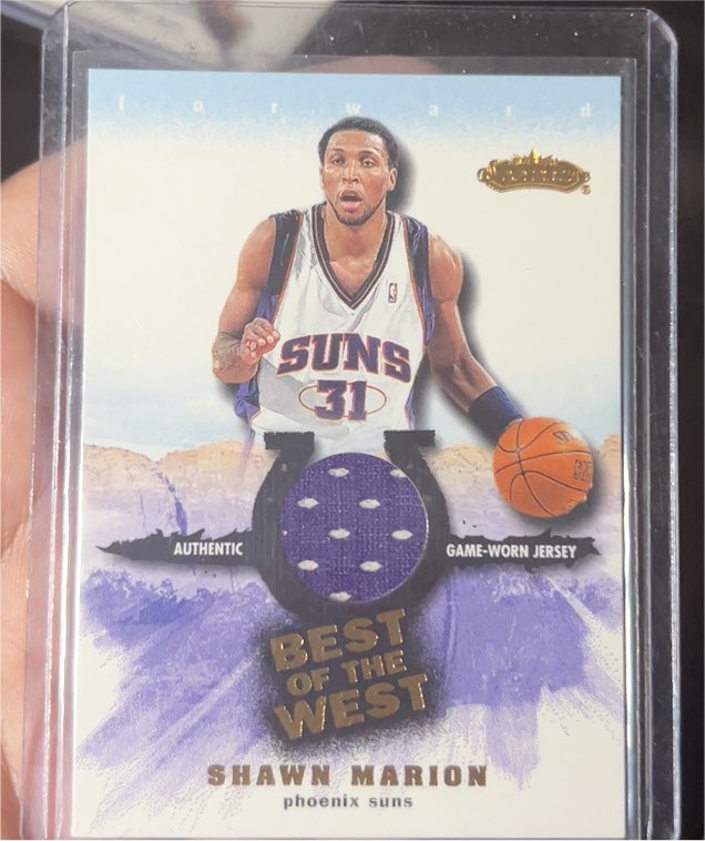 2001-02 Fleer Showcase Best of the West #11 Shawn Marion Jersey — front