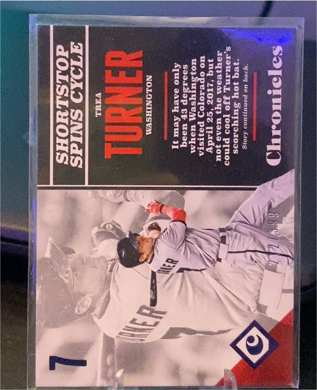 2017 Panini Chronicles #7 Trea Turner — front
