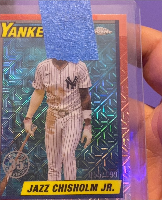 2025 Topps Series 1 1990 Topps Chrome Silver Pack #T90C-18 Jazz Chisholm Jr. — front