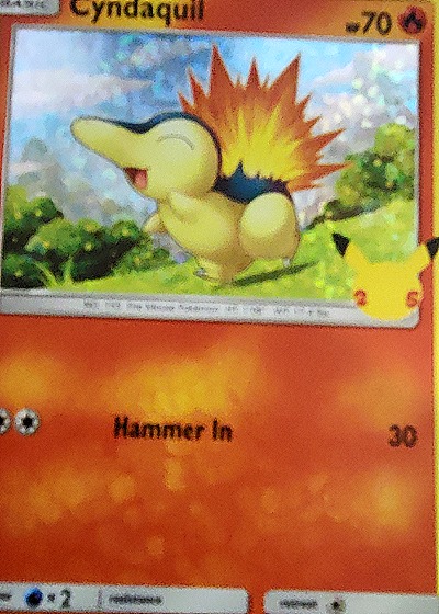 2021 McDonald's 25th Anniversary Promo #10 Cyndaquil — front