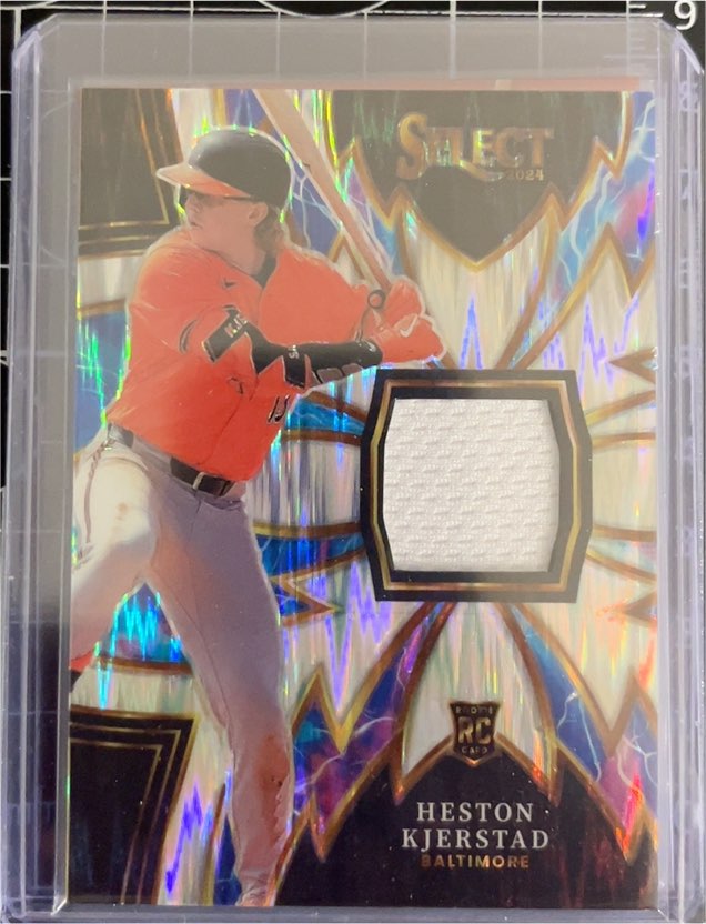 2024 Panini Select Sparks Heston Kjerstad #SPK-HK RC Flash Prizm Orioles — front